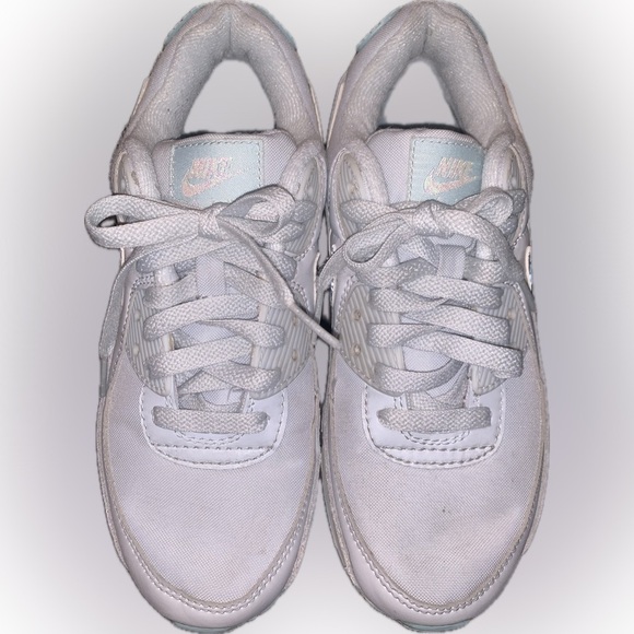 Nike Women's Air Max 90 DJ5415 400 Aura Ocean Blue Camo Swoosh Sneakers 6 - Picture 12 of 13